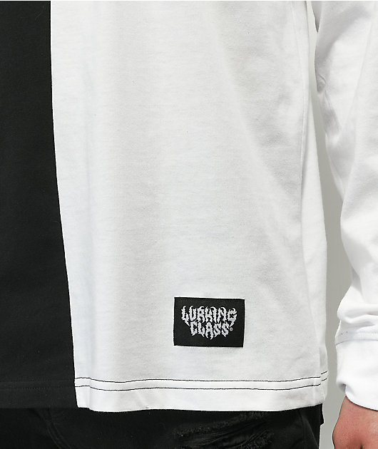 Lurking Class por Sketchy Tank Corner Camiseta de manga larga negra con blanco