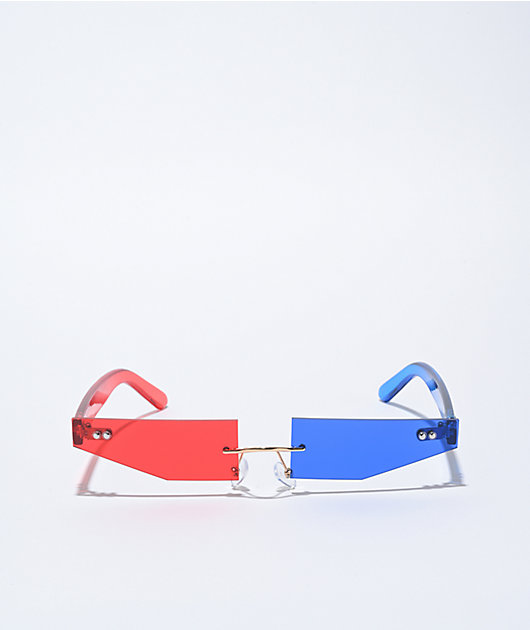 Maya Red & Blue Sunglasses | Zumiez