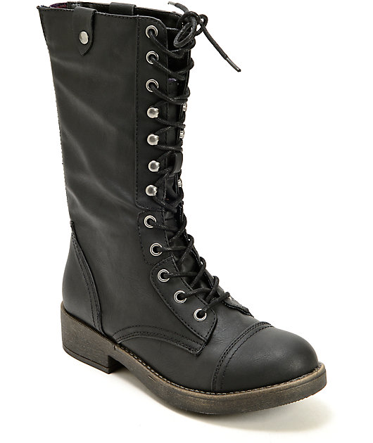 madden girl knee high combat boots