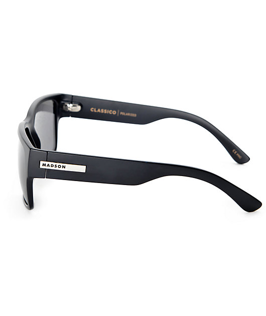 Madson Classico Matte Black & Grey Polarized Sunglasses