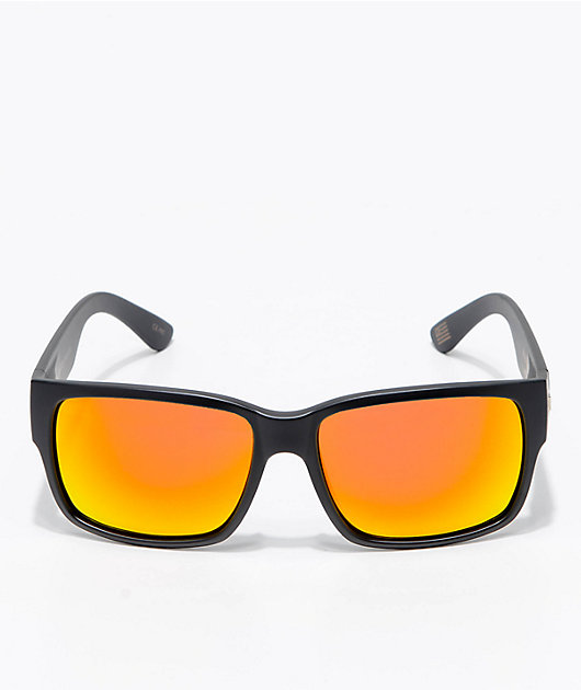 Madson Classico Matte Black & Red Polarized Sunglasses