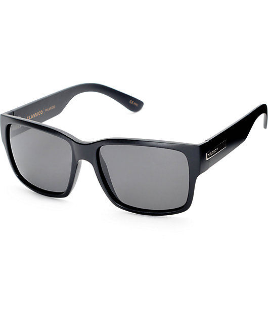 Madson Classico gafas de sol polarizadas en negro mate con gris