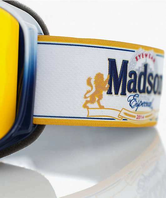 Madson Cylindro Cerveza White Snowboard Goggles