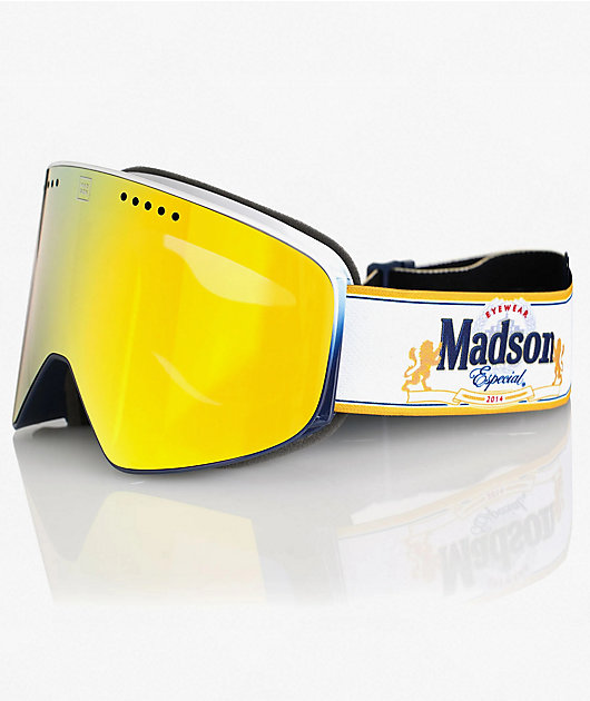 Madson Cylindro Cerveza White Snowboard Goggles