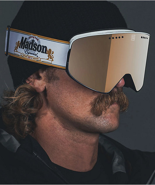 Madson Cylindro Cerveza White Snowboard Goggles