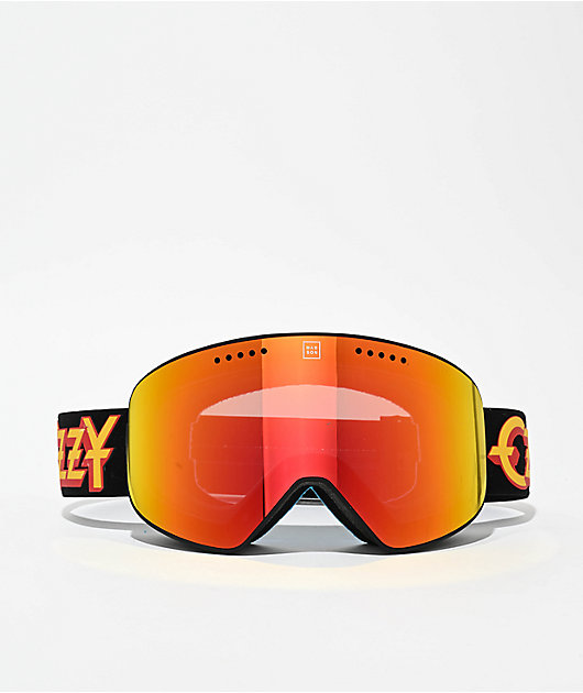 Madson x Ozzy Ozbourne Cylindro Red Chrome Snowboard Goggles