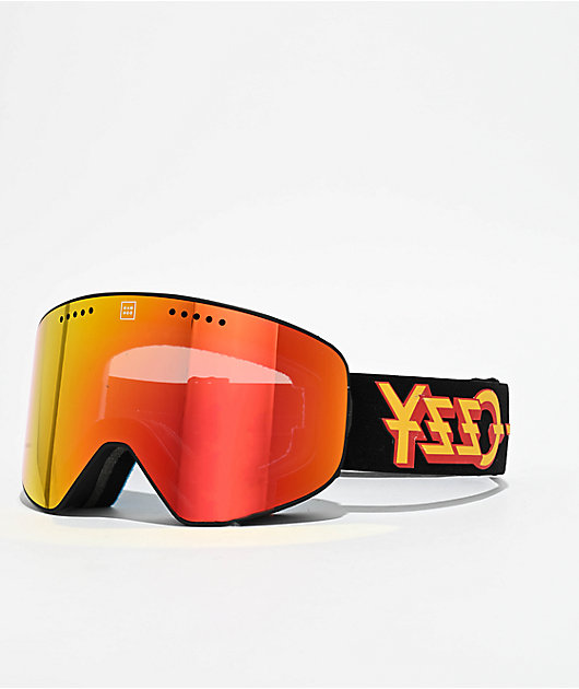 Madson x Ozzy Ozbourne Cylindro Red Chrome Snowboard Goggles | Zumiez