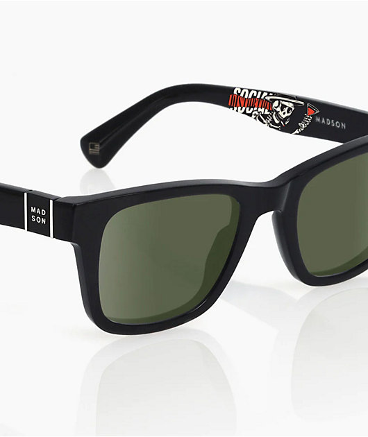 Madson x Social Distortion Memphis Black Polarized Sunglasses