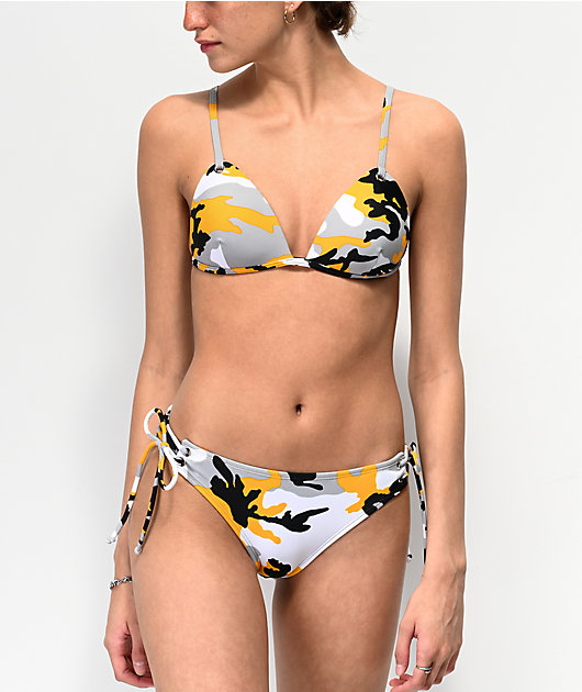 yellow tie bikini
