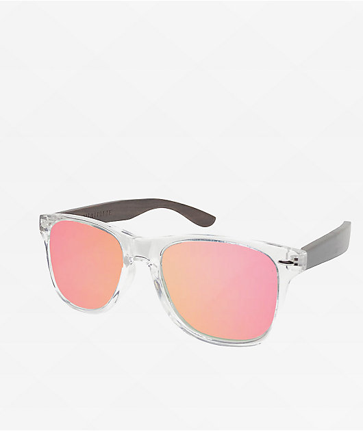 Maple Eyewear Dunes Clear & Pink Sunglasses