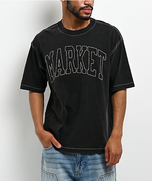 Market Studios Big Stitch Black T-Shirt