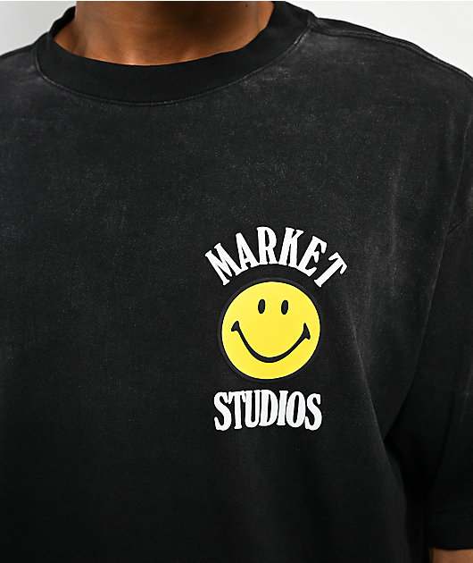 Market Studios Smiley Lockup Black T-Shirt