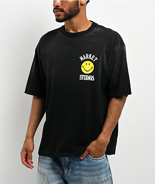 Market Studios Smiley Lockup Black T-Shirt