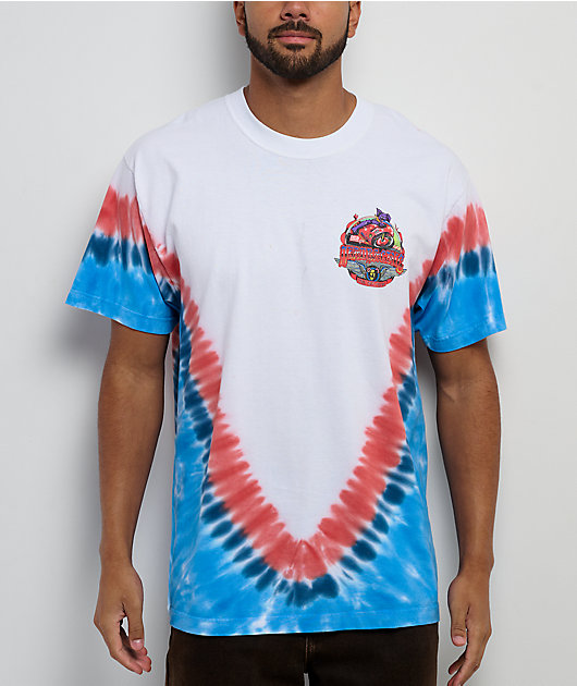Market Studios x Grateful Dead Blue & Red Tie Dye T-Shirt | Zumiez