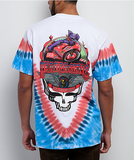 GRATEFUL DEAD Tシャツ Market Studios x Grateful Dead Blue & Red Tie Dye T-Shirt | Zumiez