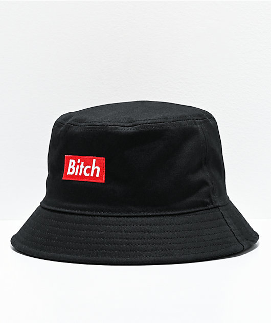 Married To The Mob Bitch In A Box Black Bucket Hat