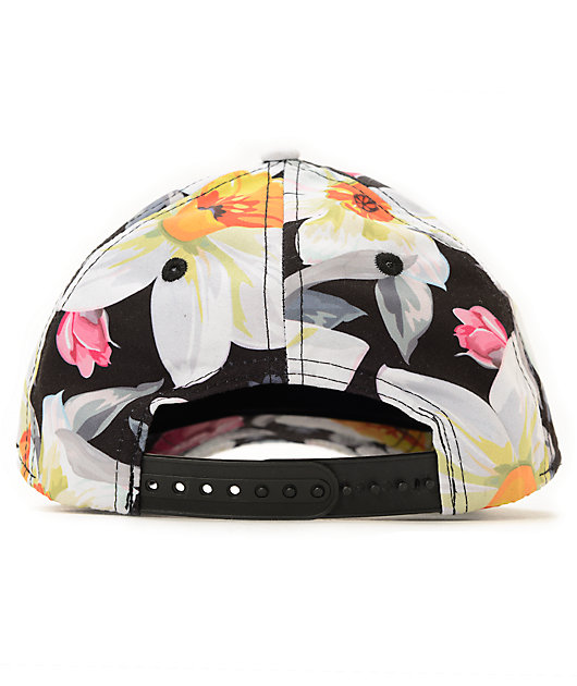 Married To The Mob Tropical Fantasy Floral Baseball Snapback Hat
