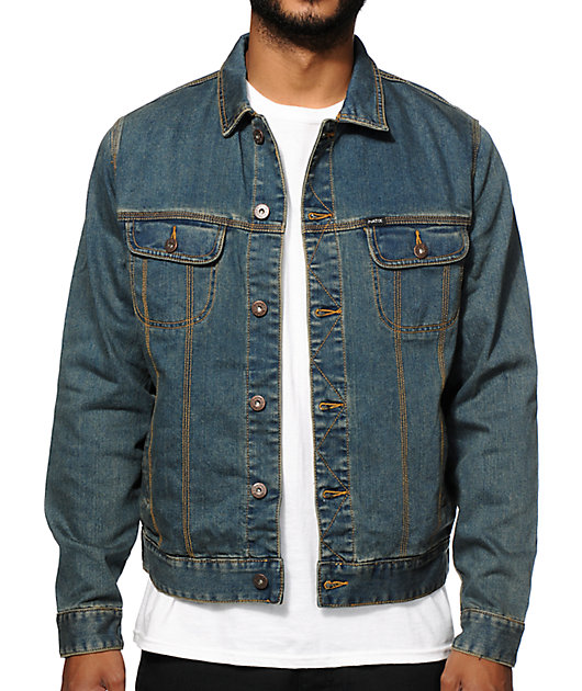 matix denim jacket