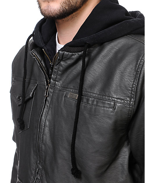 obey rapture leather jacket