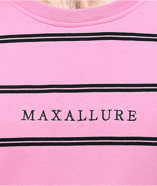 Maxallure Powell Pink & Black Stripe Long Sleeve T-Shirt