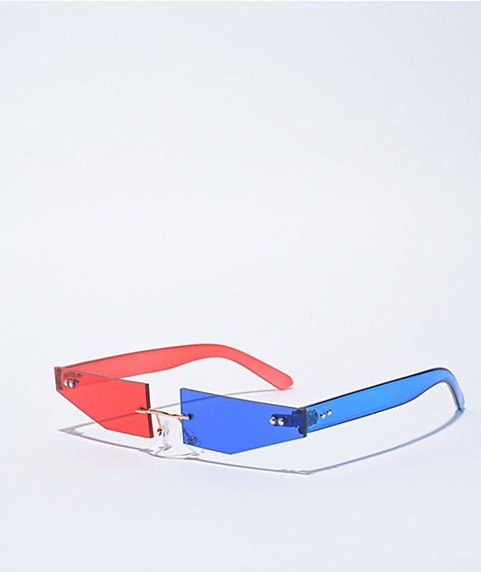 Red and blue lens glasses online