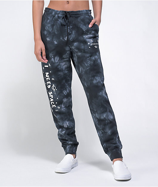 Melodie I Need Space Black Tie Dye Sweatpants