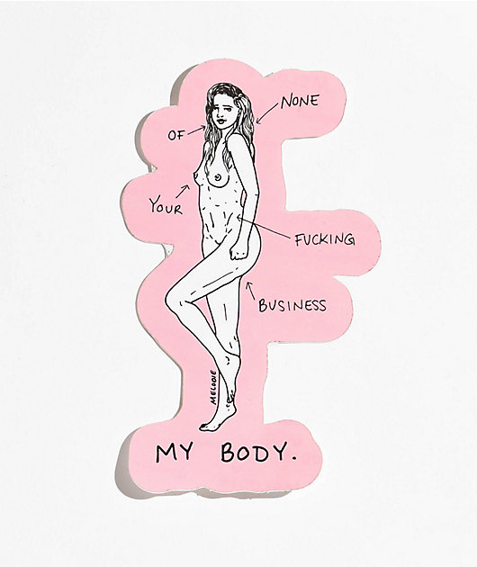 Melodie My Body pegatina rosa