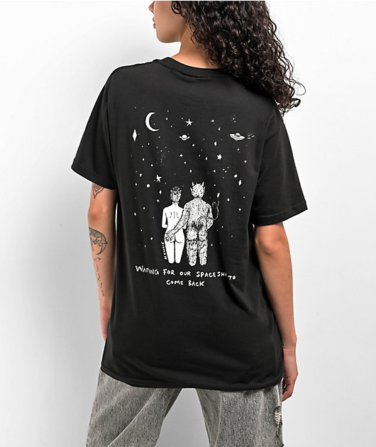 Melodie Our Spaceship Black T-Shirt | Zumiez