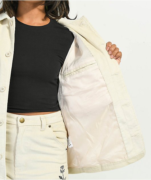 Melodie Out Of My Way Natural Corduroy Shirt Jacket