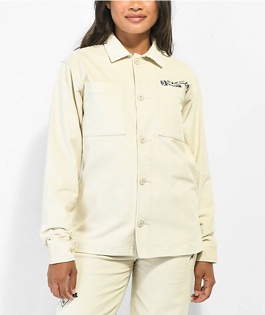 Melodie Out Of My Way Natural Corduroy Shirt Jacket