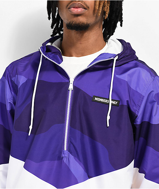 White and purple outlet windbreaker