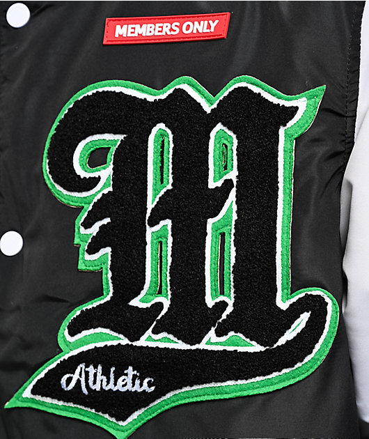 Members Only Black & White Varsity Jacket