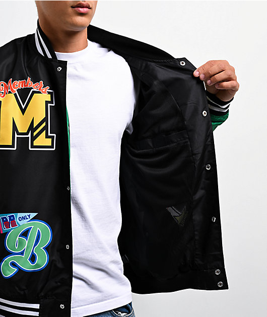Members Only Black & Green Varsity Jacket | Zumiez