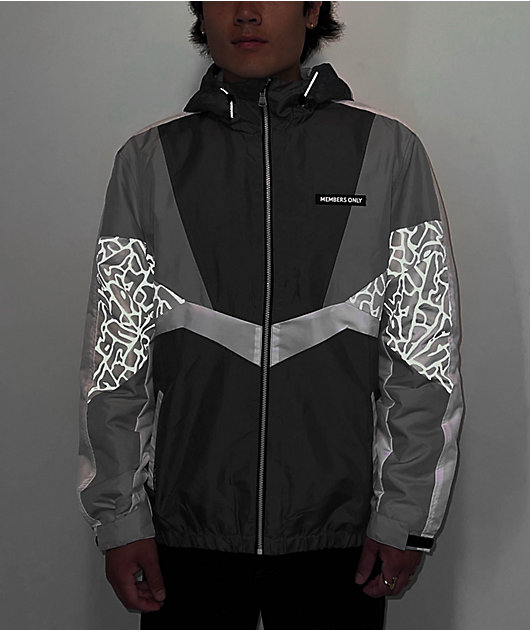 Grey best sale reflective windbreaker