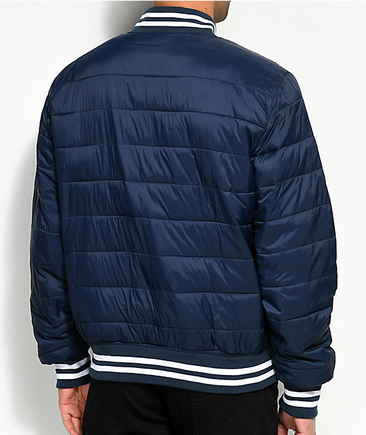 members only varsity puffer jacket