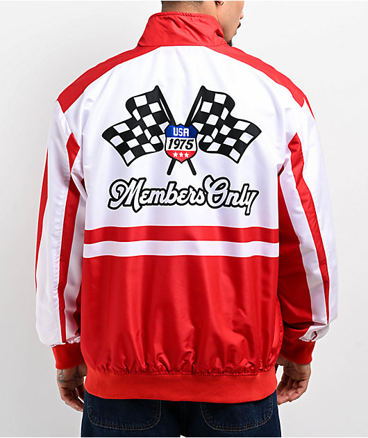 Members Only Racing Team Red Zip Jacket