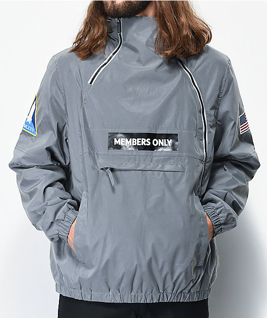 Members Only Hi Shine Silver Reflective Puffer Jacket