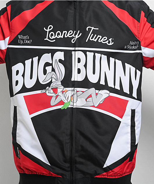 Members Only x Looney Tunes Black & Red Racing Jacket