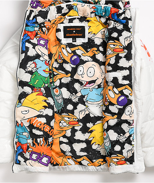 nickelodeon white puffer jacket