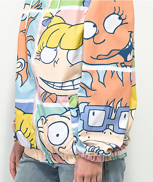 Members Only x Nickelodeon Rugrats FZ Blue & Green Windbreaker Jacket