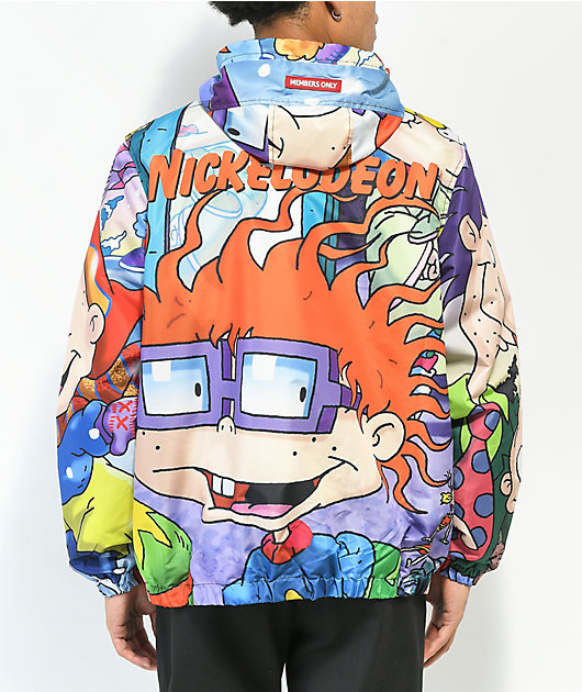 Members Only x Nickelodeon Entourage Blue Windbreaker Jacket