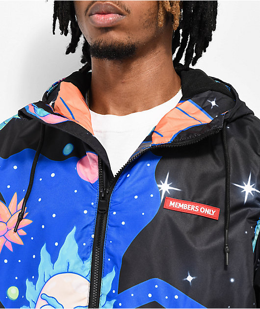 Members Only x Rick Morty Black Windbreaker Jacket