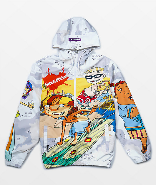 Members Only x Rocket Power White Windbreaker Jacket