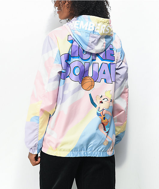 Members Only Tune Squad Space Jam Jacket MEDIUM Hooded Pockets