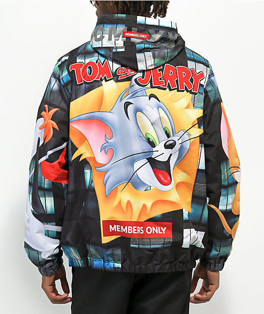 Shop MEMBERS ONLY Tom And Jerry Full Zip Jacket MW090421-BLK black