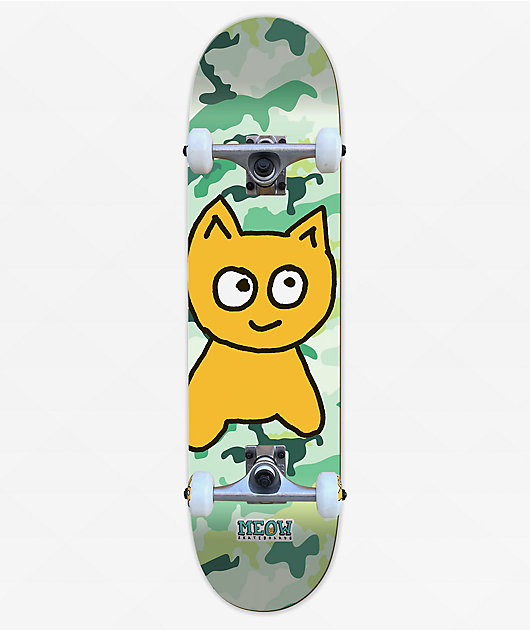 Meow Big Cat Camo 6.5" Micro Skateboard Complete