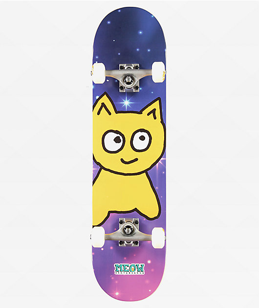 Meow Big Cat Galaxy 7.75" Skateboard Complete