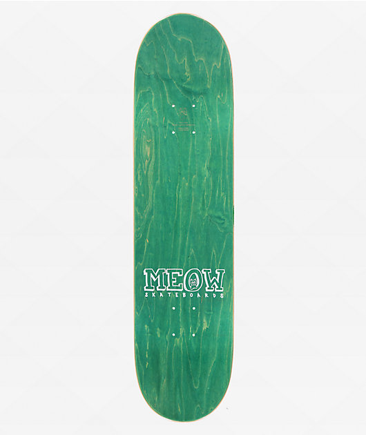 Meow Skateboards Green Big Cat 8.0