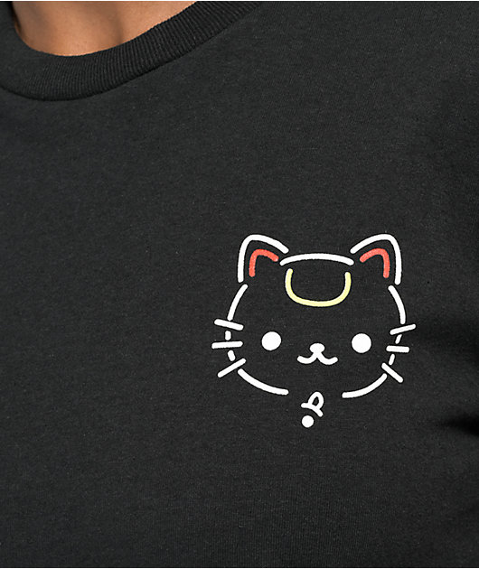 Meow Tuna Cat camiseta negra