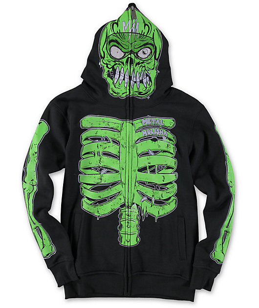 monster face hoodie